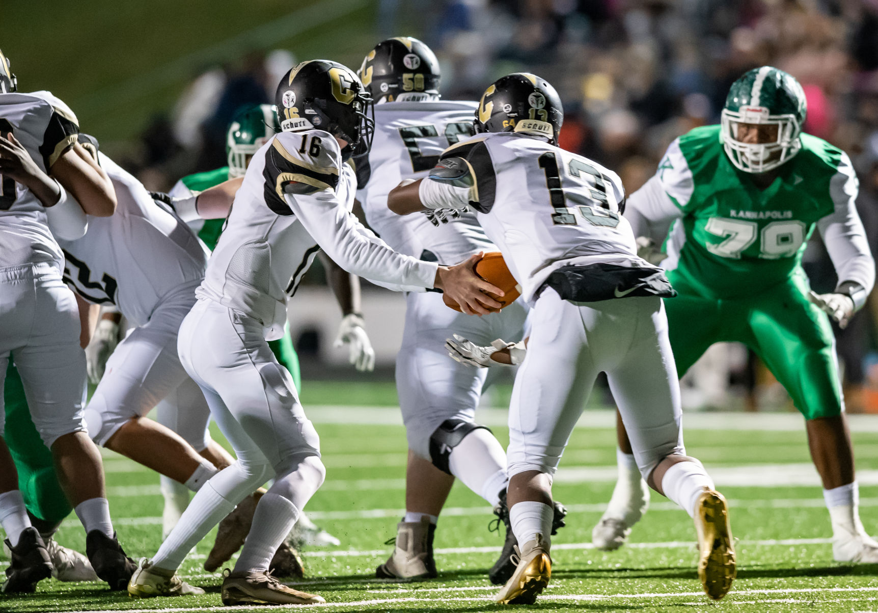 the annual Battle of the Bell high school football game